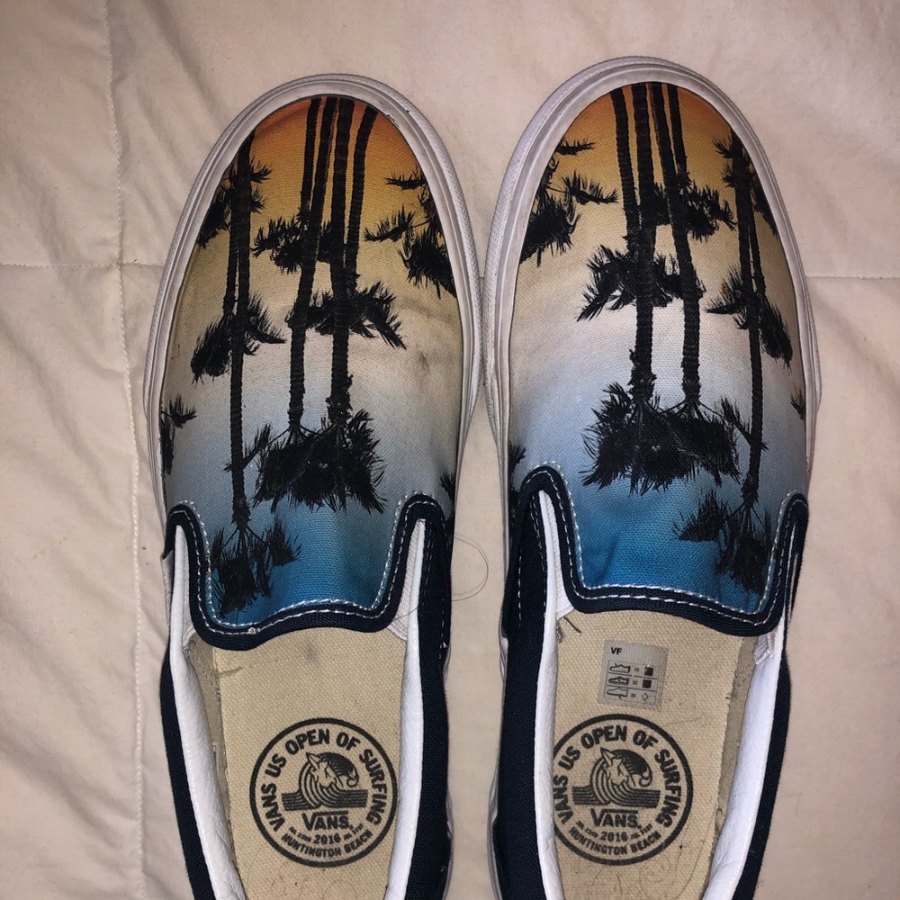 VANS SLIP ON PALM TREE